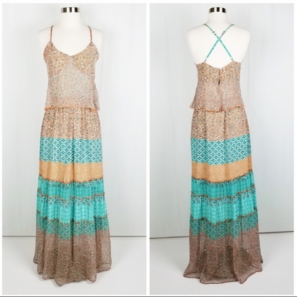 Gypsy 05 Dresses & Skirts - Gypsy05 silk chiffon overall maxi gown small